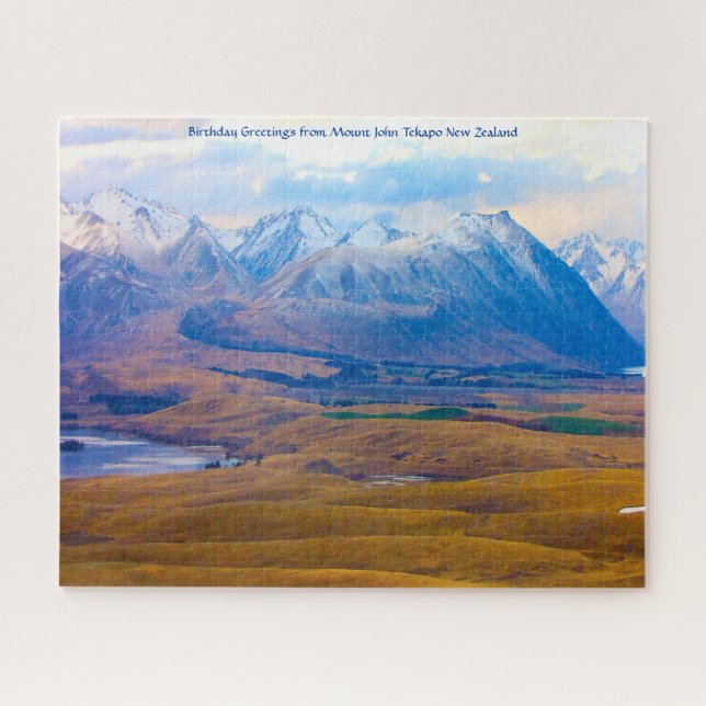 Puzzle Voeux d'anniversaire du Mont John Tekapo (Horizontal)