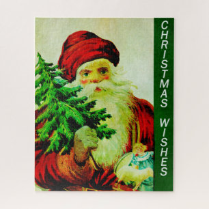 Puzzle Voeux de Noël Père Noël vintages