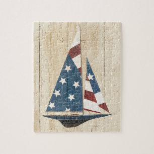 Puzzle Voilier avec le drapeau américain