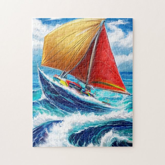 Puzzle Voilier Les Mer Choppy (Vertical)
