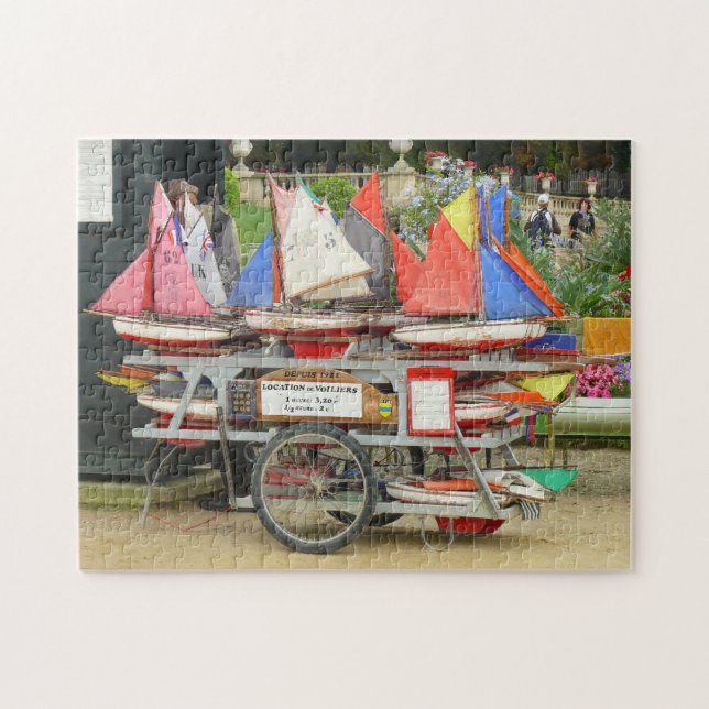 Puzzle Voiliers de jouet, jardins du luxembourgeois, (Horizontal)