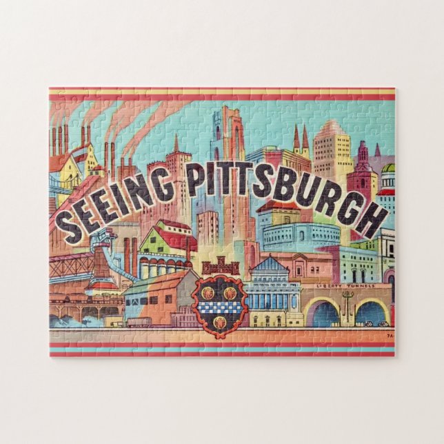 Puzzle Voir Pittsburgh Illustrated 11x14 (Horizontal)