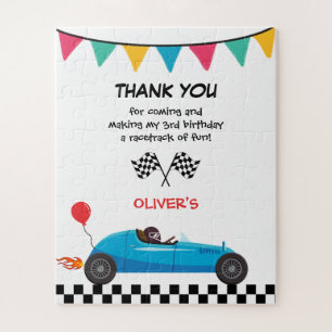 Puzzle Voiture Course Anniversaire de enfant Party Merci 