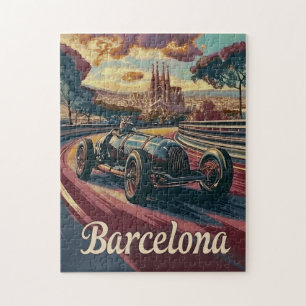 Puzzle Voiture de course vintage de Barcelone