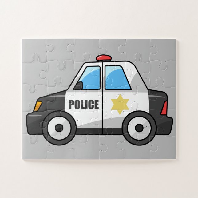 Puzzle Voiture de police Animée (Horizontal)