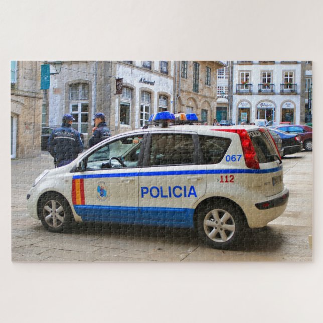 Puzzle Voiture de police, Santiago de Compostela, Espagne (Horizontal)