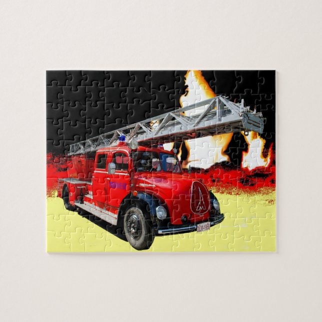 Puzzle Voiture de pompiers (Horizontal)