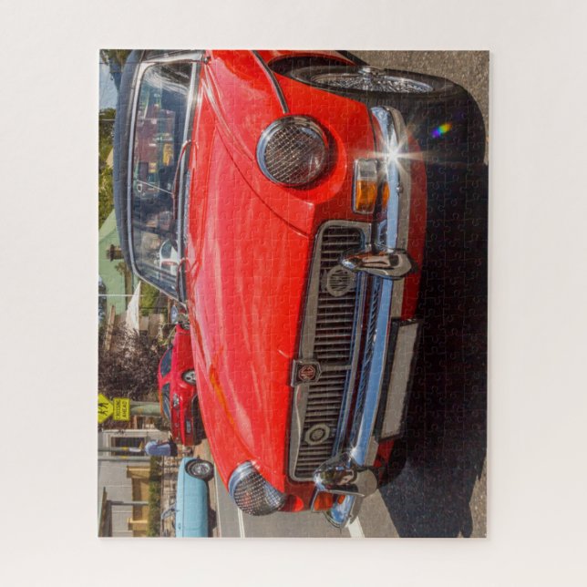 Puzzle Voiture de sport MGB rouge classique. (Vertical)