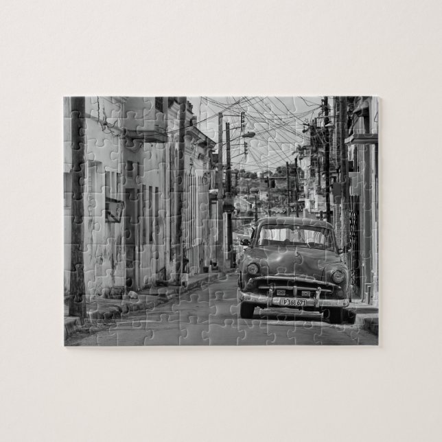 Puzzle Voiture d'Oldtimer de la rue Havana Cuba Voyager B (Horizontal)