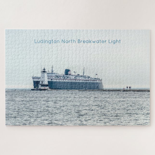 Puzzle Voiture Ferry à Ludington North Breakwater Light (Horizontal)