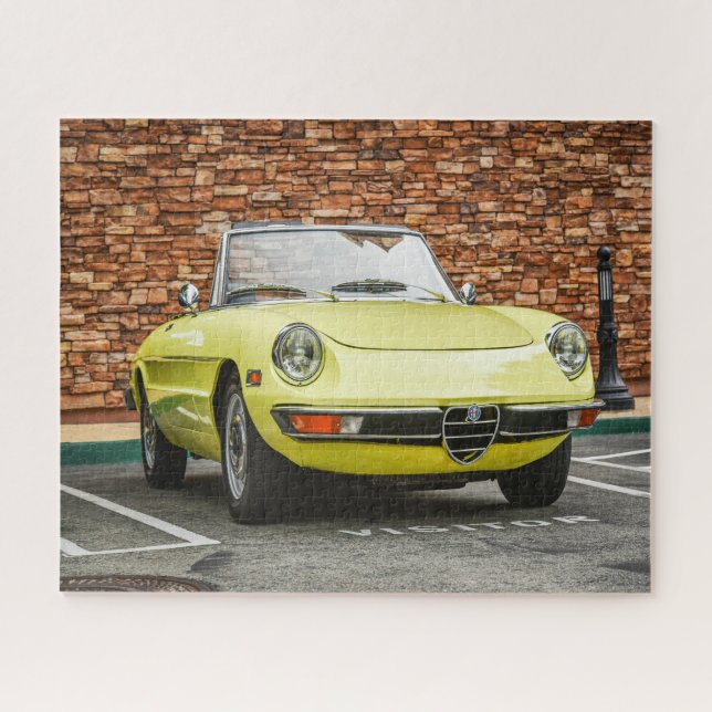 Puzzle voiture sport jaune (Horizontal)
