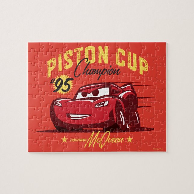 Puzzle Voitures 3 | Lightning McQueen - #95 Coupe Piston  (Horizontal)