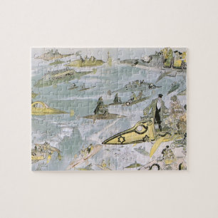 Puzzle Voitures futuristes de science-fiction vintage, ta