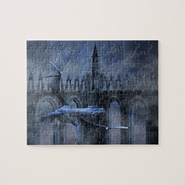 Puzzle Vol bleu de dragon (Horizontal)