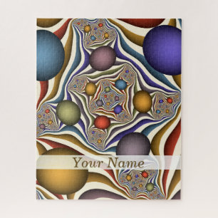 Puzzle Voler haut, nom abstrait fractal moderne coloré