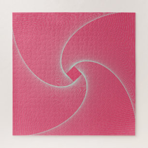 Puzzle Vortex carré en relief, rose velours.