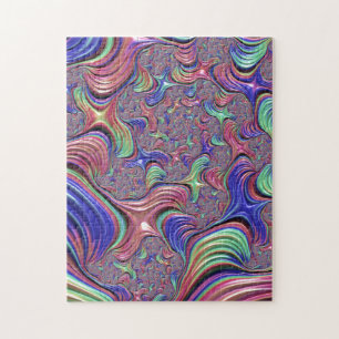 Puzzle Vortex coloré Abstrait Trippy Spiral Fractal
