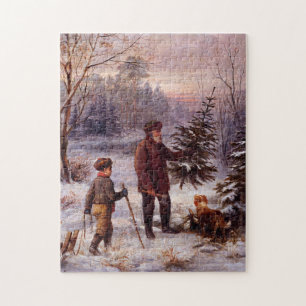 Puzzle Vorweihnacht Franz Krüger Christmas Tree Snow