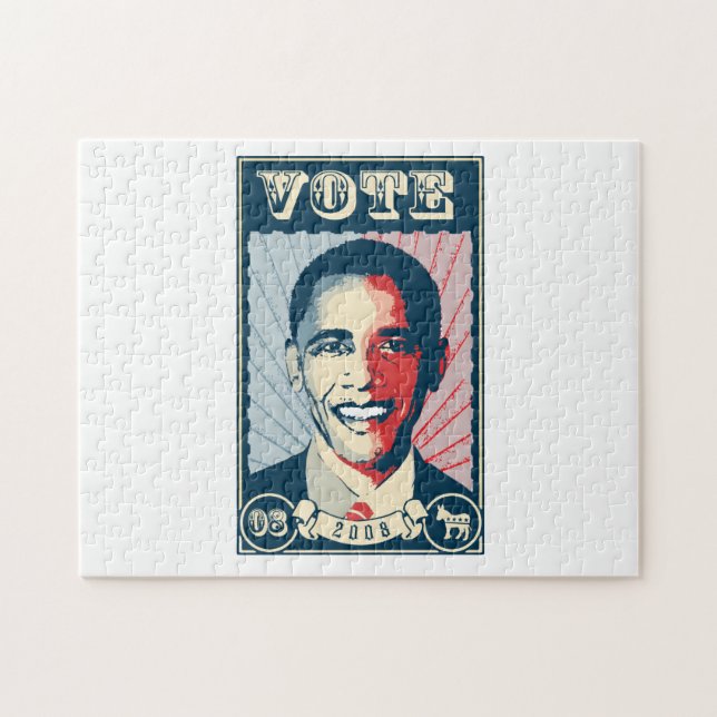 PUZZLE VOTE D'OBAMA DE RAYONS - .PNG (Horizontal)