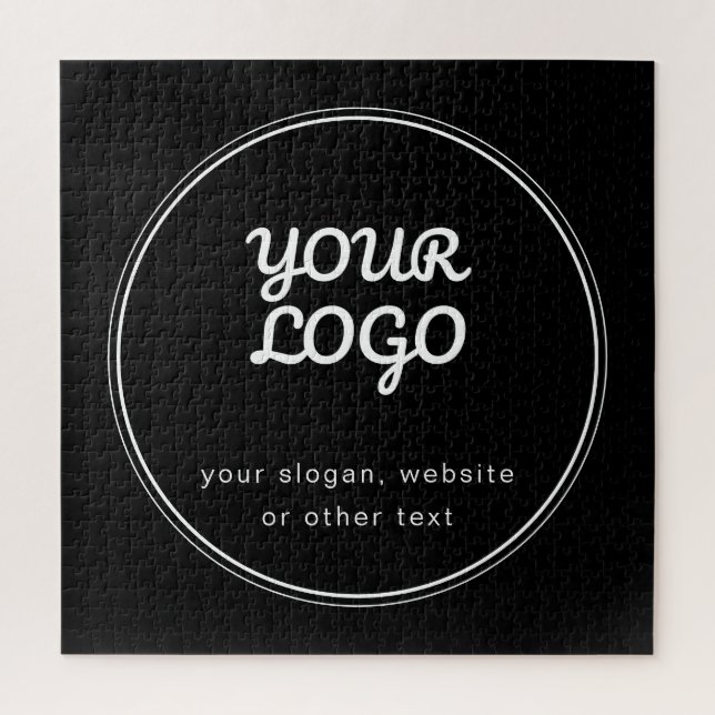 Puzzle Votre Logo Design élégant en noir et blanc (Vertical)