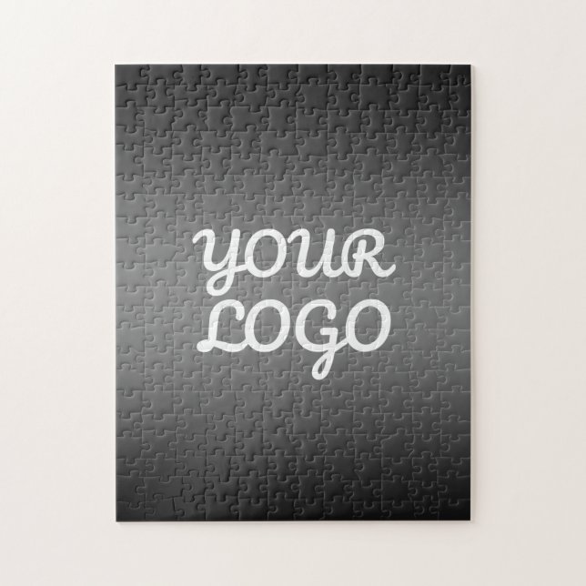 Puzzle Votre logo et moderne gris foncé modifiable couleu (Vertical)