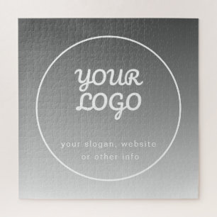 Puzzle Votre logo et texte modifiable Ombré gris foncé