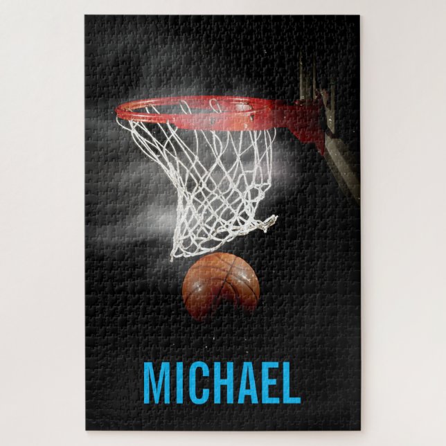 Puzzle Votre nom personnalisable Basketball Artwork Pop A (Vertical)