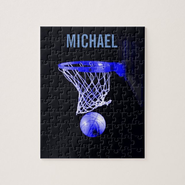 Puzzle Votre nom personnalisable Basketball Artwork Pop A (Vertical)