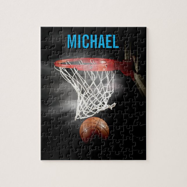 Puzzle Votre nom personnalisable Basketball Artwork Pop A (Vertical)