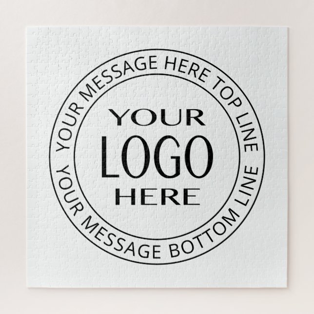 Puzzle Votre propre logo et votre propre texte circulaire (Vertical)