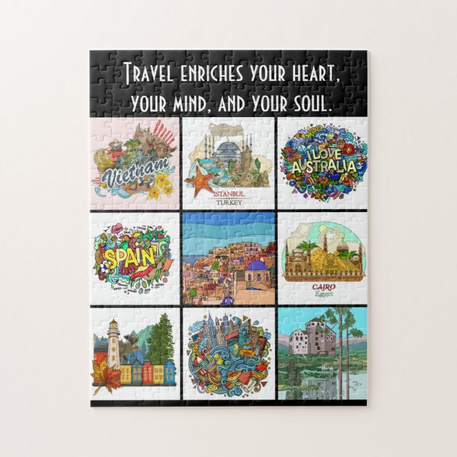 Puzzle Vous avez le Travel Bug ? Voyageur mondial (Vertical)
