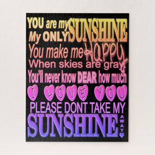 Puzzle Vous êtes mon soleil dans des couleurs vibrantes