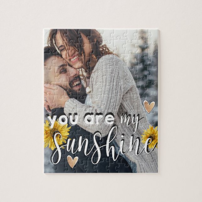 Puzzle Vous Êtes Mon Sunshine Yellow Sunflower Photo (Vertical)