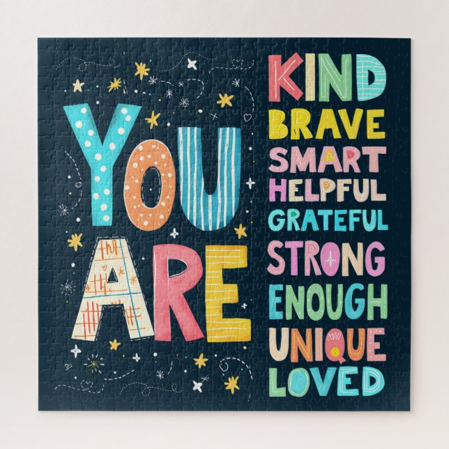 Puzzle Vous Êtes Une Citation Inspirationnelle Typographi (Vertical)