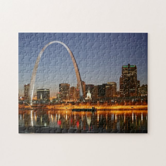 Puzzle Voûte de passage St Louis Mississippi la nuit (Horizontal)