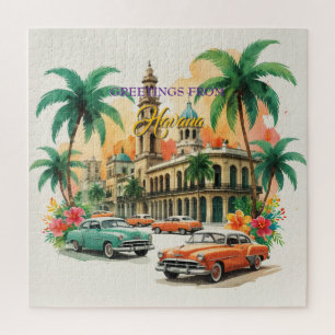 Puzzle Voyage Cuba vintage - Salutations de La Havane