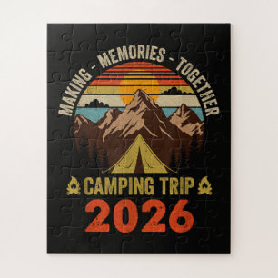 Puzzle Voyage de camping familial au coucher du soleil ré