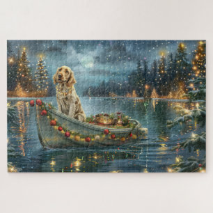 Puzzle Voyage de Noël Festif de Setter Anglais