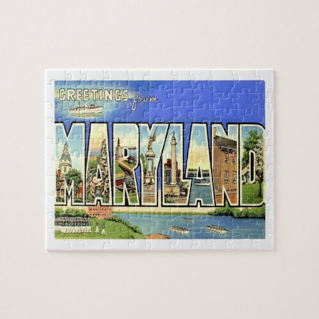 Puzzle Voyage des États du Maryland (Horizontal)
