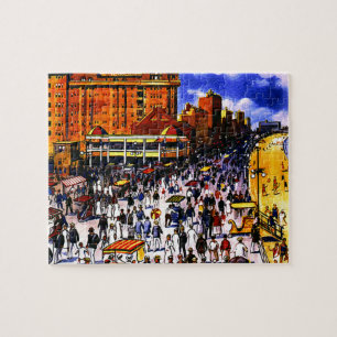 Puzzle Voyage en train de vintage Atlantic City
