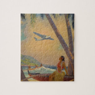 Puzzle Voyage hawaïen vintage - danseuse de fille d'Hawa