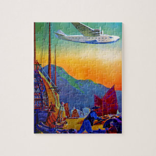 Puzzle Voyage transpacifique vintage