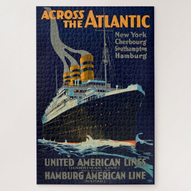 Puzzle VOYAGE vintage OCEAN LINER (Vertical)