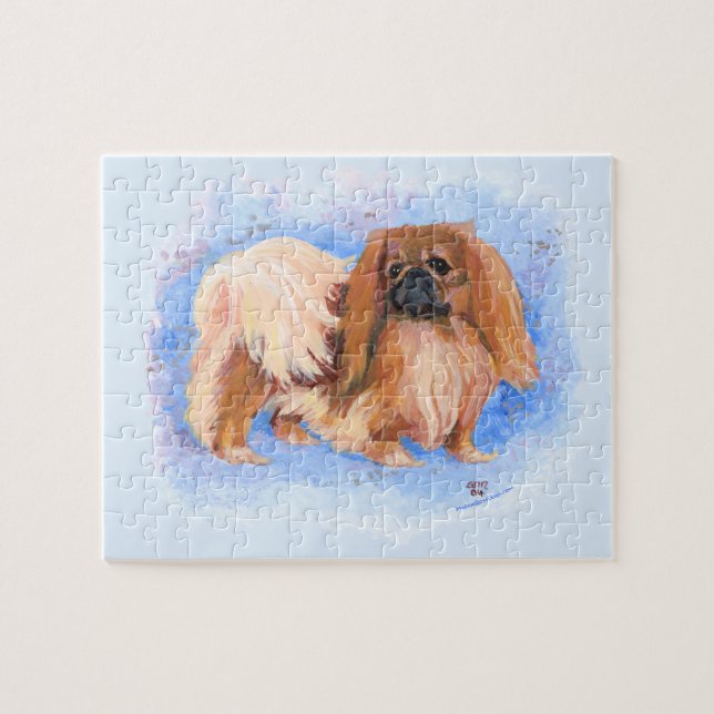 Puzzle Vrai Pekingese bleu (Horizontal)