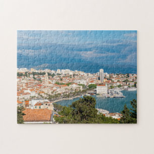 Puzzle Vue aérienne de la ville divisée en front de mer, 