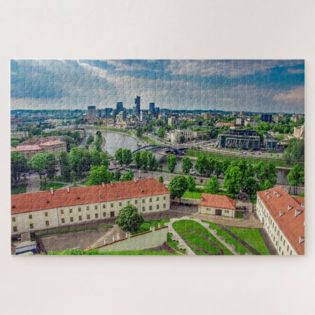Puzzle Vue aérienne de Vilnius, Lituanie (Horizontal)