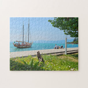Puzzle vue bateau lac de Garde
