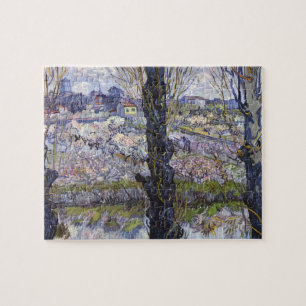 Puzzle Vue d'Arles, Flower Orchards par van Gogh