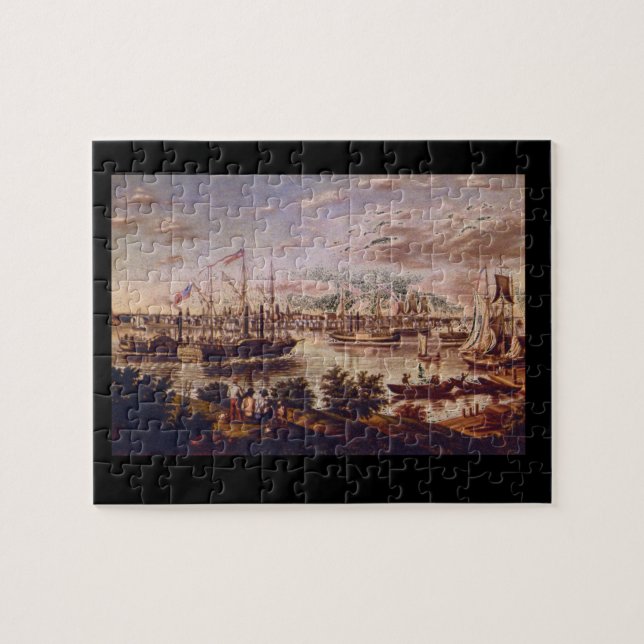 Puzzle Vue de _Art de Detroit en 1836 de l'Amérique (Horizontal)