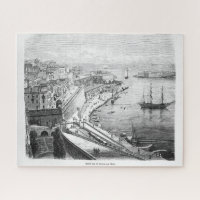 Vue de La Valette à Malte 1874 Poster